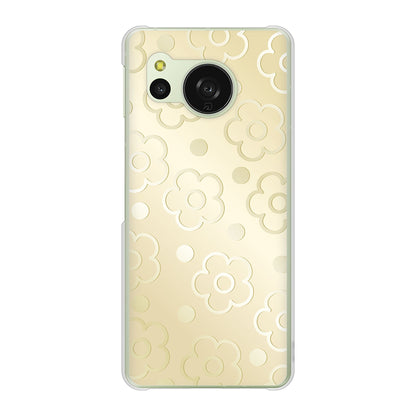 AQUOS sense8 SH-M26 エンボス風デイジーシンプル ハードケース 背面印刷