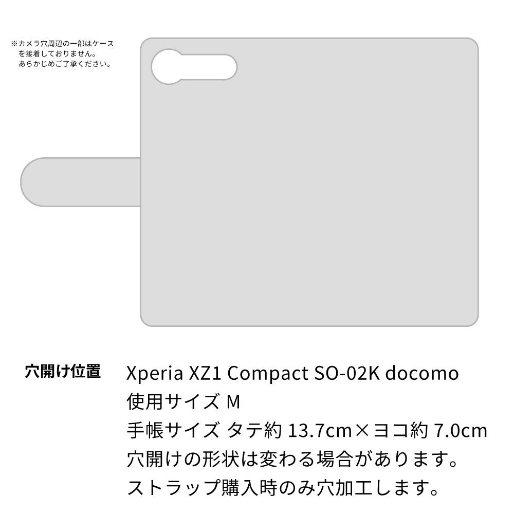 Xperia XZ1 Compact SO-02K docomo イタリアンレザー・シンプルタイプ手帳型ケース 耐衝撃