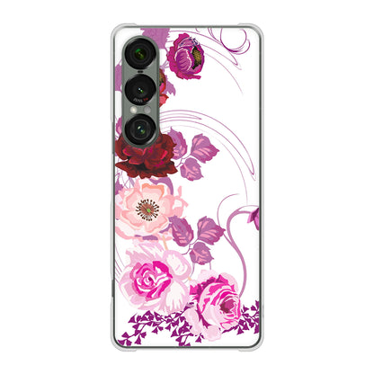 Xperia 1 VII SO-51F docomo ロマンチックなバラ ハードケース 背面印刷