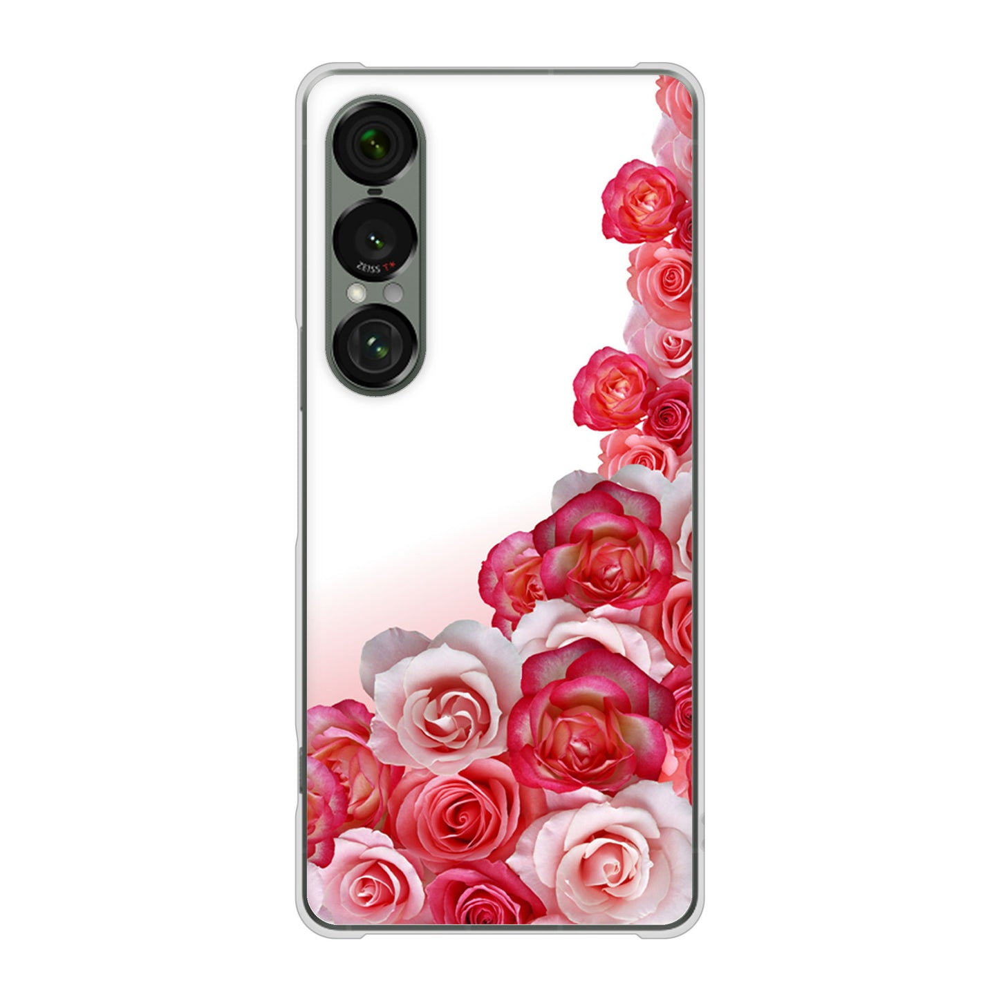 Xperia 1 VII SO-51F docomo ロマンチックなバラ ハードケース 背面印刷