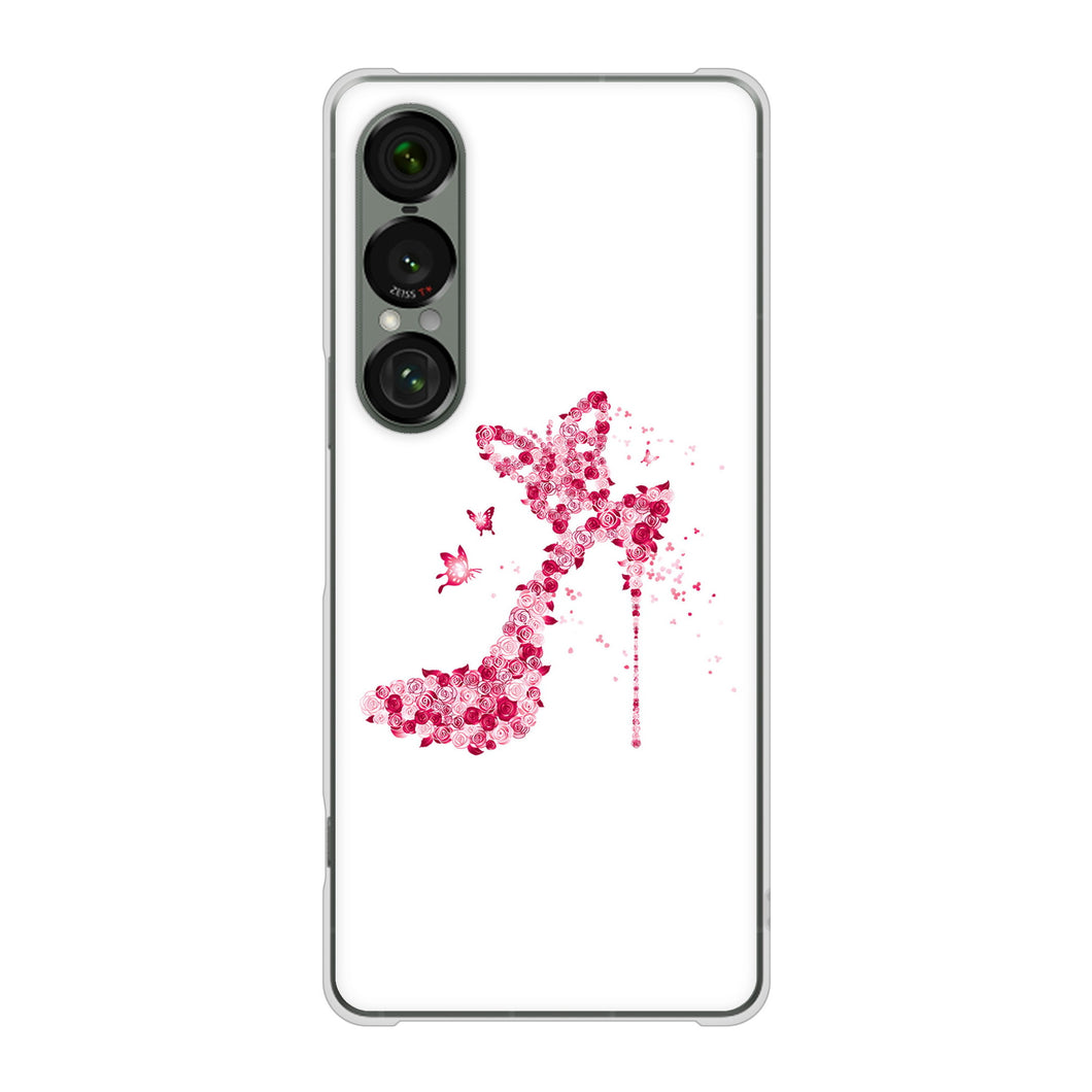 Xperia 1 VII SO-51F docomo 387 薔薇のハイヒール ハードケース 背面印刷