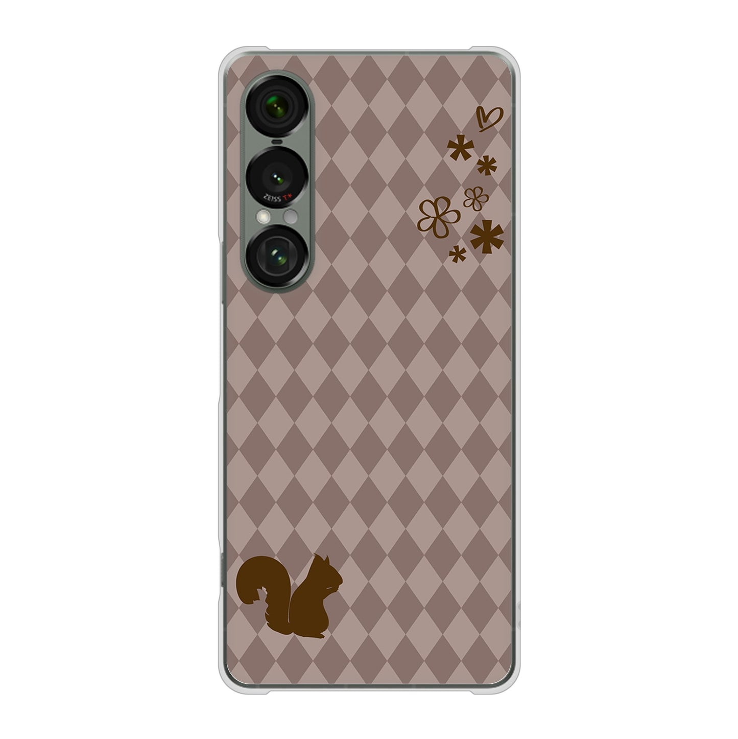 Xperia 1 VII SO-51F docomo 515 リス ハードケース 背面印刷