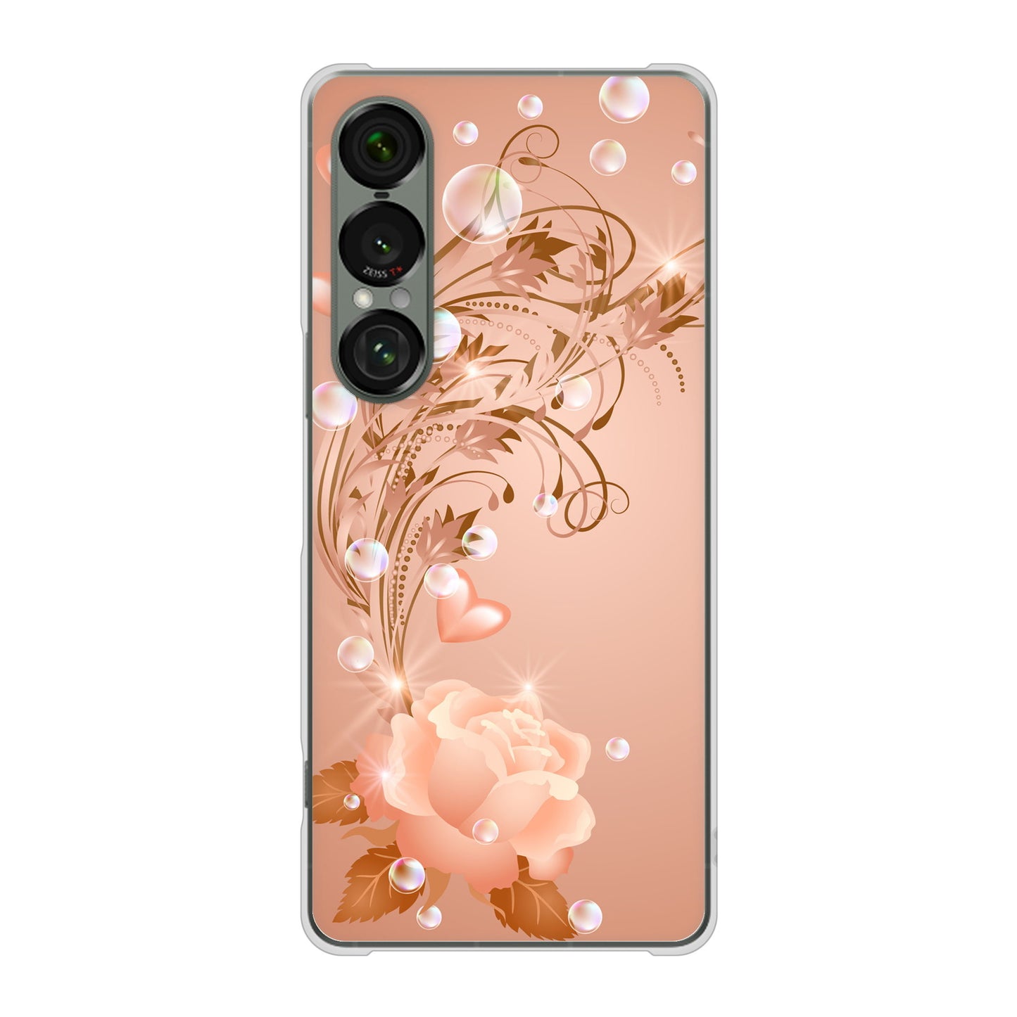 Xperia 1 VII SO-51F docomo ロマンチックなバラ ハードケース 背面印刷