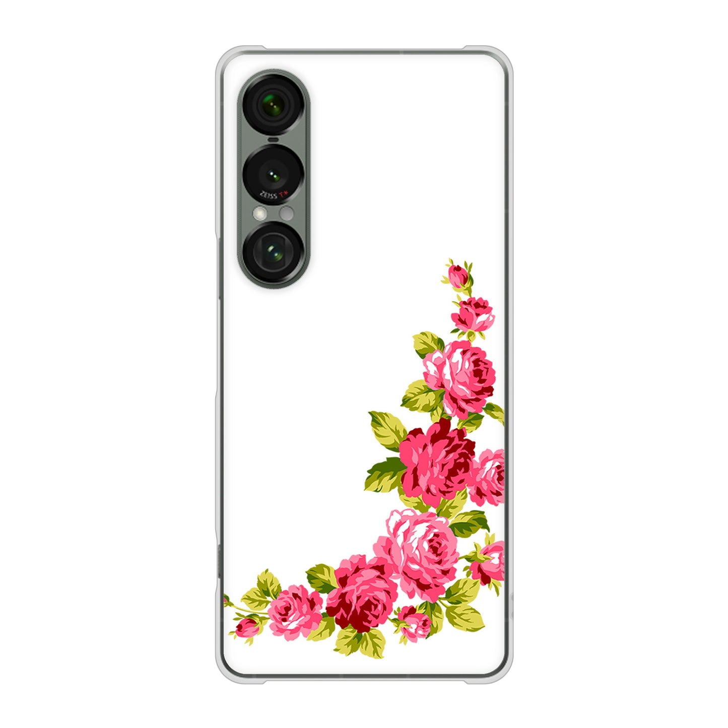 Xperia 1 VII SO-51F docomo ロマンチックなバラ ハードケース 背面印刷