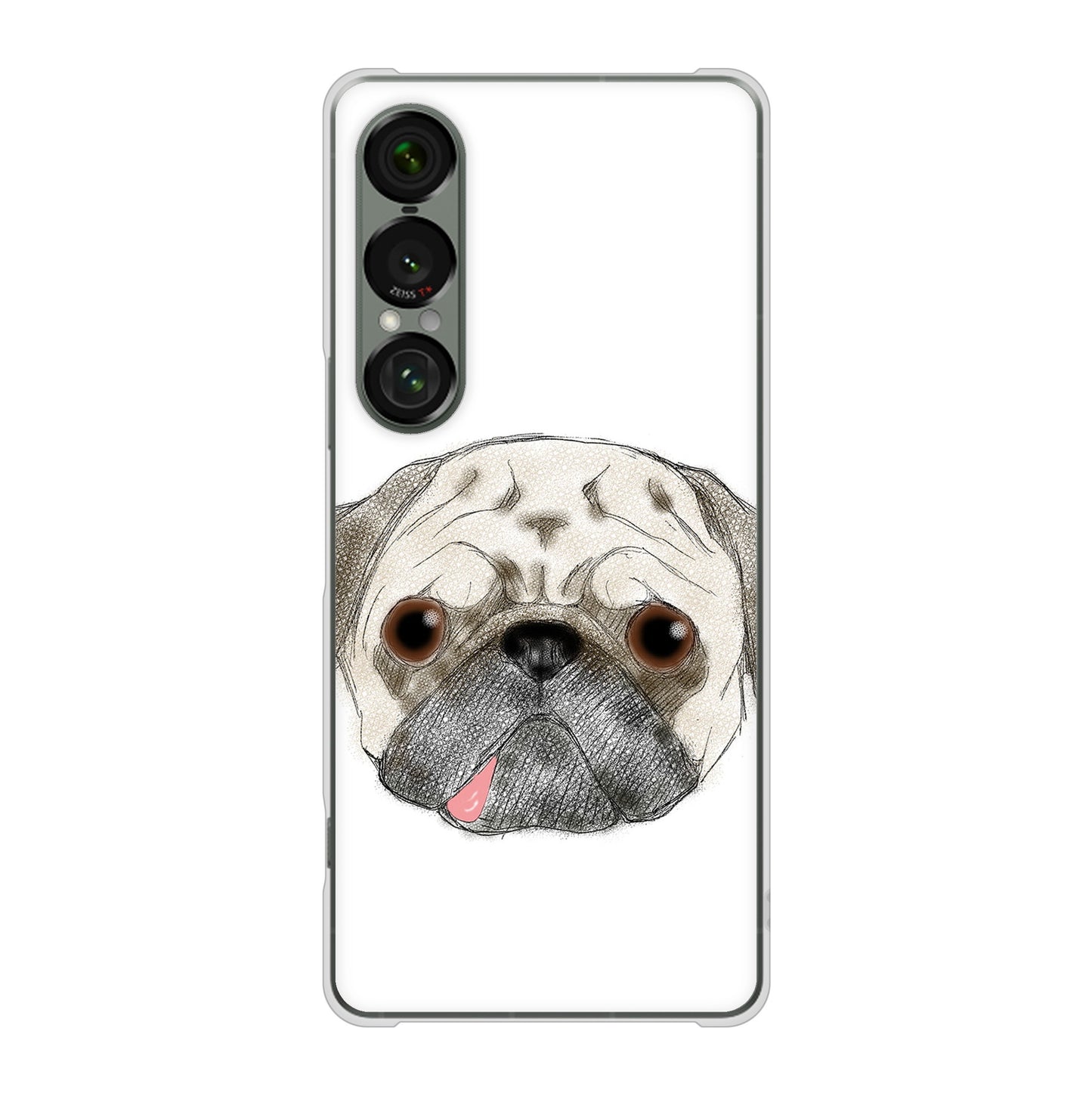 Xperia 1 VII SO-51F docomo パグ ハードケース 背面印刷