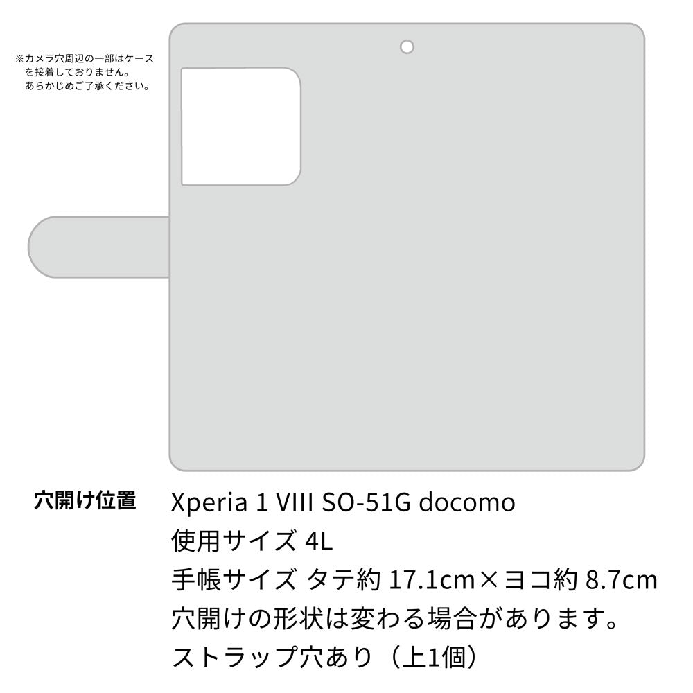 Xperia 1 VIII SO-51G docomo 高画質仕上げ プリント手帳型ケース ( 通常型 ) 【619 市松模様-金（骨董風に傷んだイメージ）】