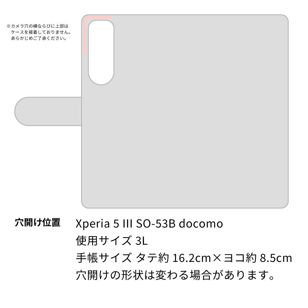 Xperia 5 III SO-53B docomo スマホショルダー 【 手帳型 Simple 名入れ 長さ調整可能ストラップ付き 】 耐衝撃