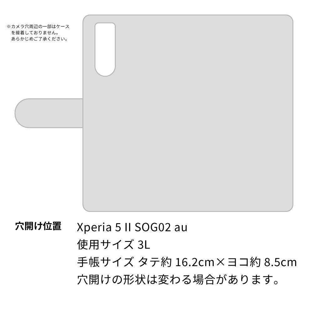 Xperia 5 II SOG02 au スマホショルダー 【 手帳型 Simple 名入れ 長さ調整可能ストラップ付き 】 耐衝撃