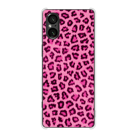 Xperia 5 V SOG12 au 高画質仕上げ 背面印刷 ハードケースヒョウ柄ベーシックS