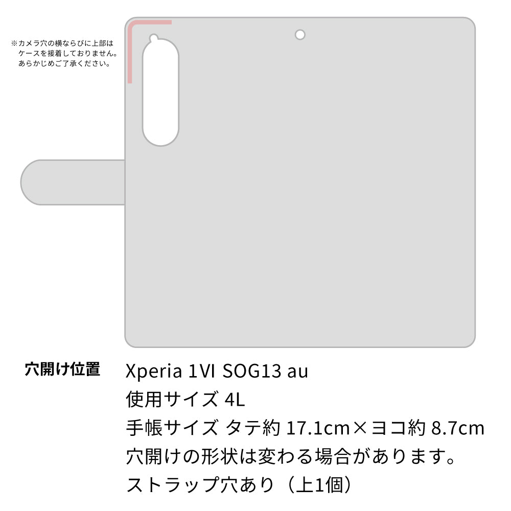 Xperia 1 VI SOG13 au 高画質仕上げ プリント手帳型ケース ( 薄型スリム )アバルト
