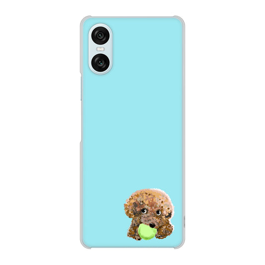 Xperia 10 VI SOG14 au 高画質仕上げ 背面印刷 ハードケーストイプードル＆ボール