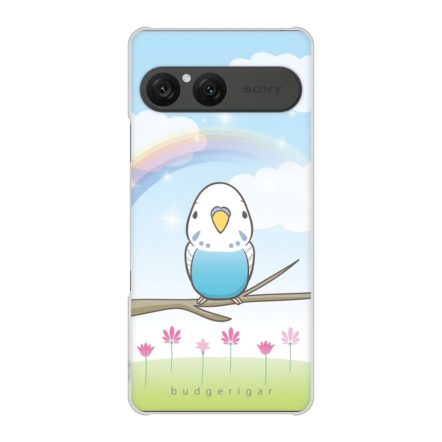 Xperia 10 VII SOG16 au 高画質仕上げ 背面印刷 ハードケースセキセイインコ