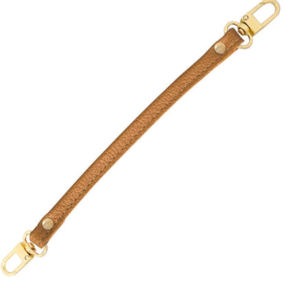 シュリンクレザー 本革 手提げストラップ （ループストラップ）  約23cm ゴールド金具