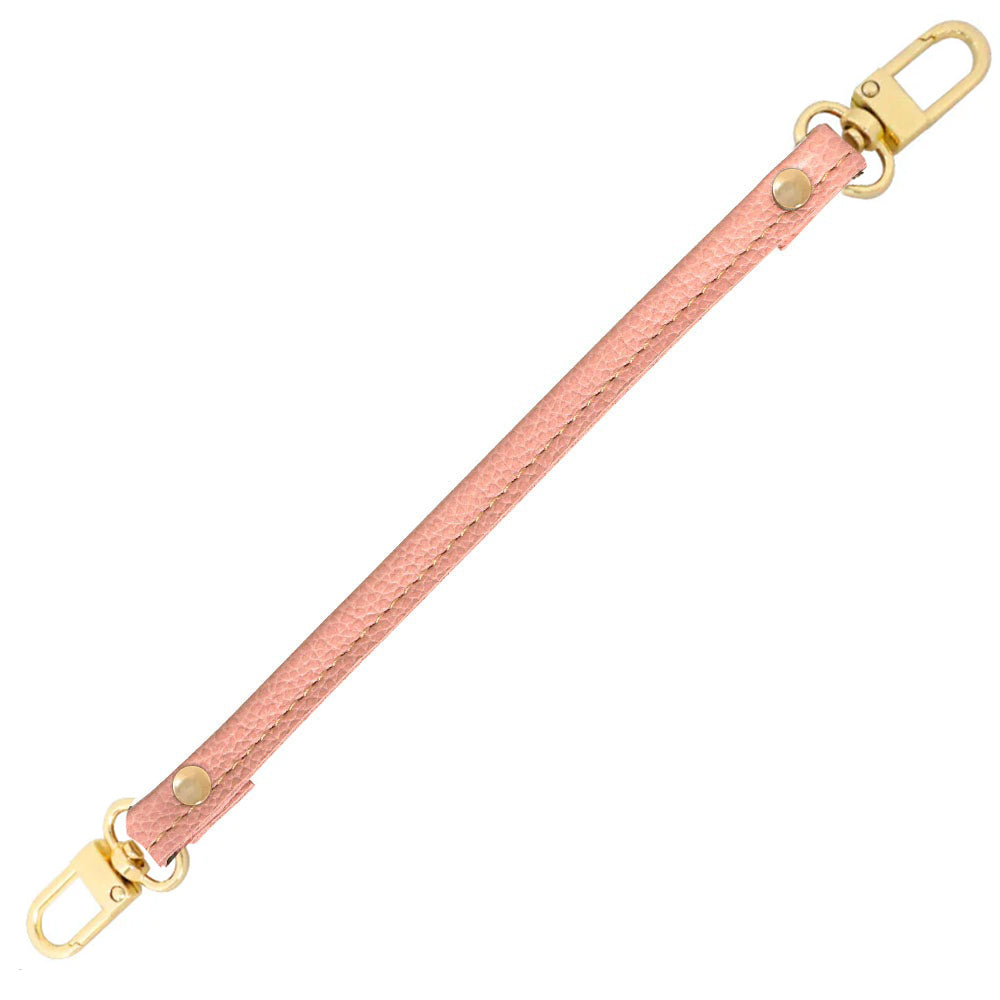 シュリンクレザー 本革 手提げストラップ （ループストラップ）  約23cm ゴールド金具