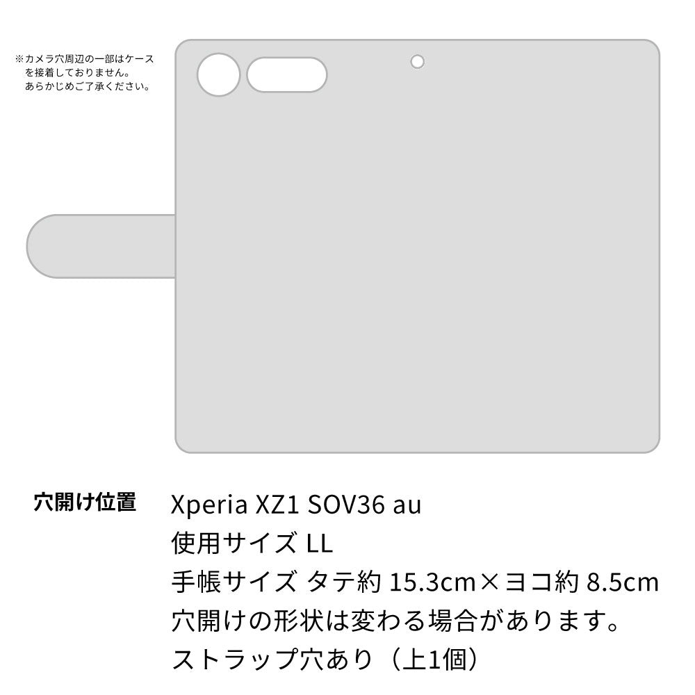 Xperia XZ1 SOV36 au 岡山デニム 手帳型ケース 耐衝撃