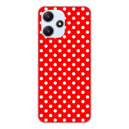 Redmi 12 5G XIG03 au 高画質仕上げ 背面印刷 ハードケースシンプル柄（水玉）