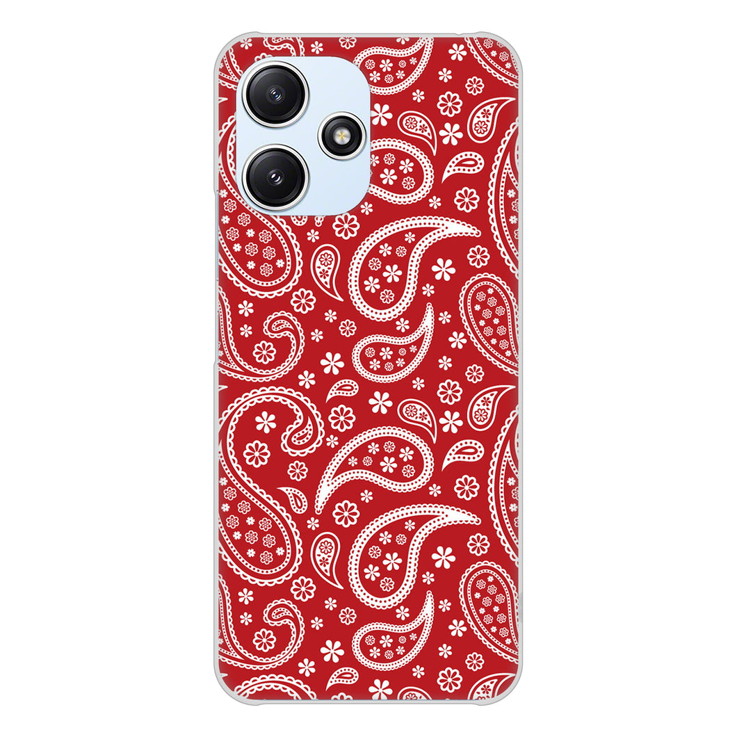 Redmi 12 5G XIG03 au 高画質仕上げ 背面印刷 ハードケースペイズリー