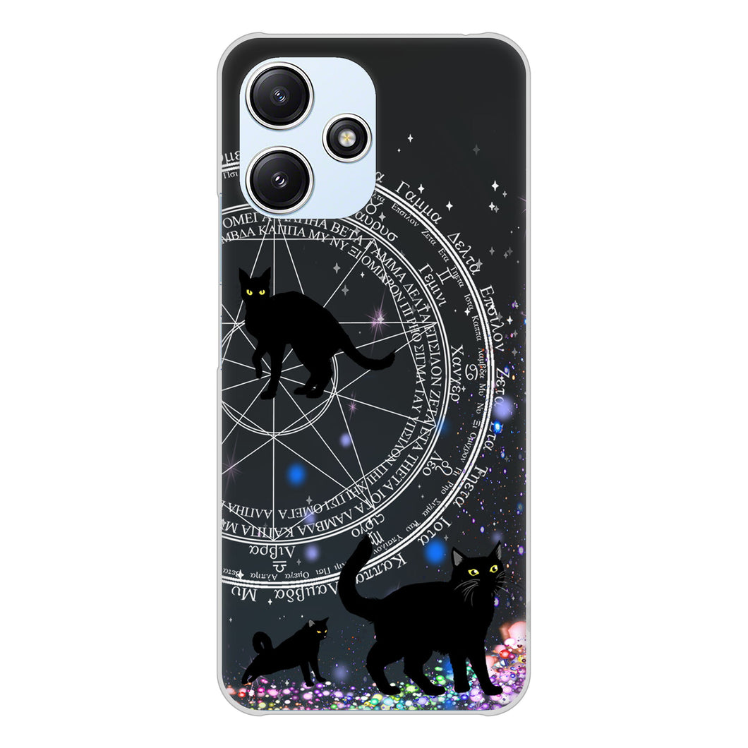 Redmi 12 5G XIG03 au 高画質仕上げ 背面印刷 ハードケース魔法陣猫