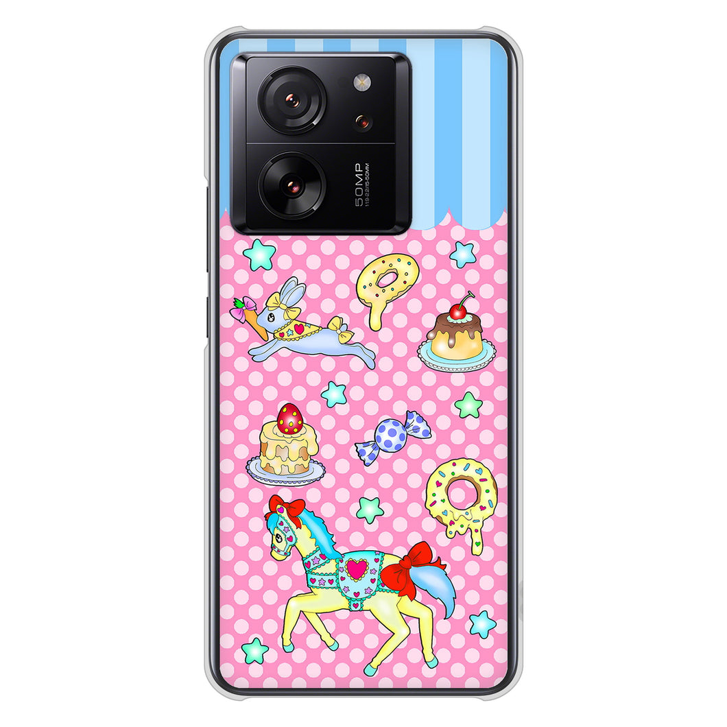 Xiaomi 13T XIG04 au 高画質仕上げ 背面印刷 ハードケースむかいあぐる メリーゴーランド