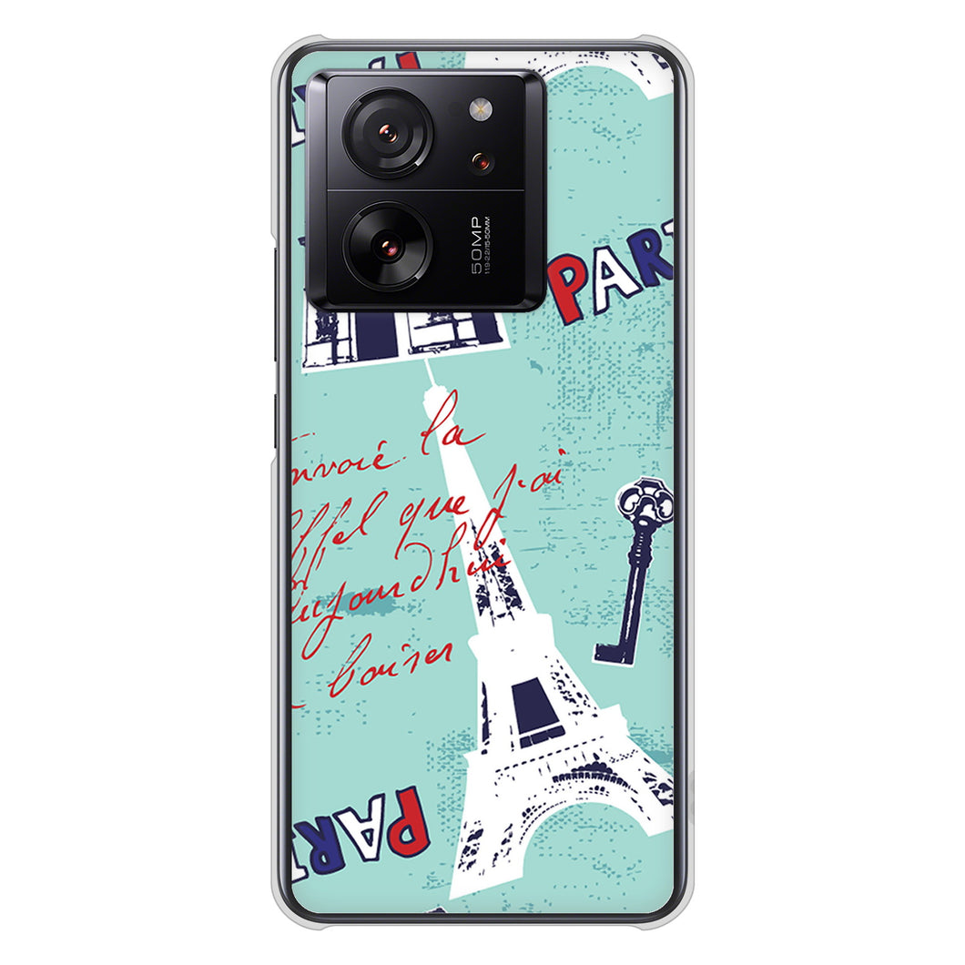 Xiaomi 13T XIG04 au 高画質仕上げ 背面印刷 ハードケースビューティフルパリレッド