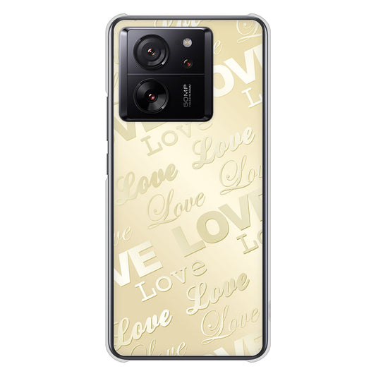 Xiaomi 13T XIG04 au エンボス風LOVEリンク ハードケース 背面印刷