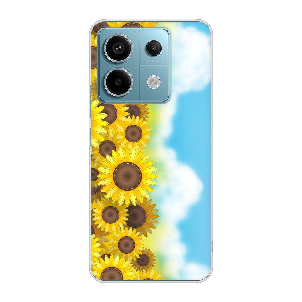 Xiaomi Redmi Note 13 Pro 5G XIG05 au 148 ひまわり畑 ハードケース 背面印刷