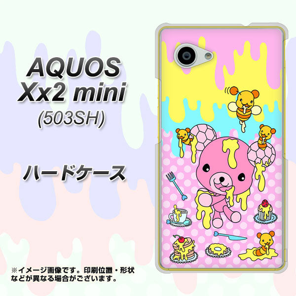 AQUOS Xx2 mini 503SH SoftBank AG822 ハニベア（水玉ピンク） ハードケース 背面印刷