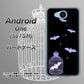 507SH Android One Y!mobile AG810 こうもりの王冠鳥かご（黒×紫） ハードケース 背面印刷
