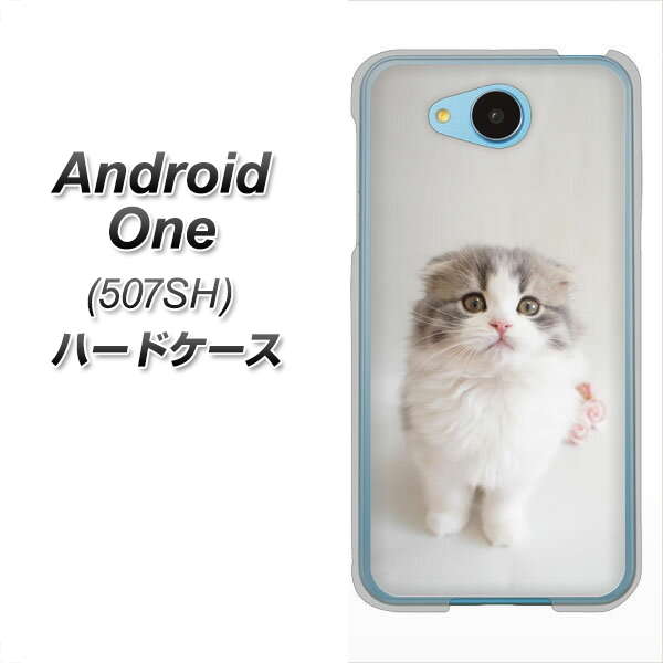 507SH Android One Y!mobile VA803 まっていますネコ ハードケース 背面印刷