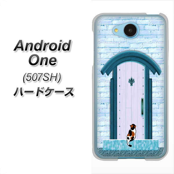 507SH Android One Y!mobile YA953 石ドア03 素材クリア ハードケース 背面印刷