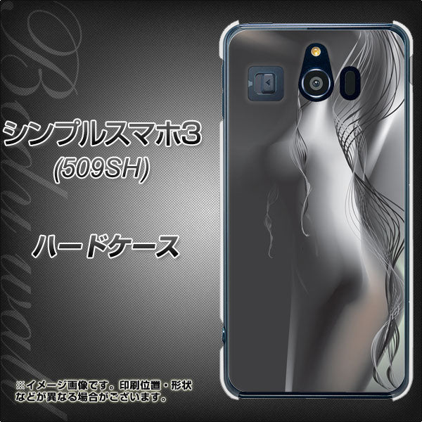 シンプルスマホ3 509SH SoftBank 566 ボディウォール ハードケース 背面印刷