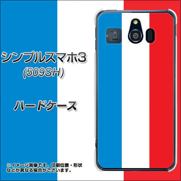 シンプルスマホ3 509SH SoftBank 673 フランス ハードケース 背面印刷