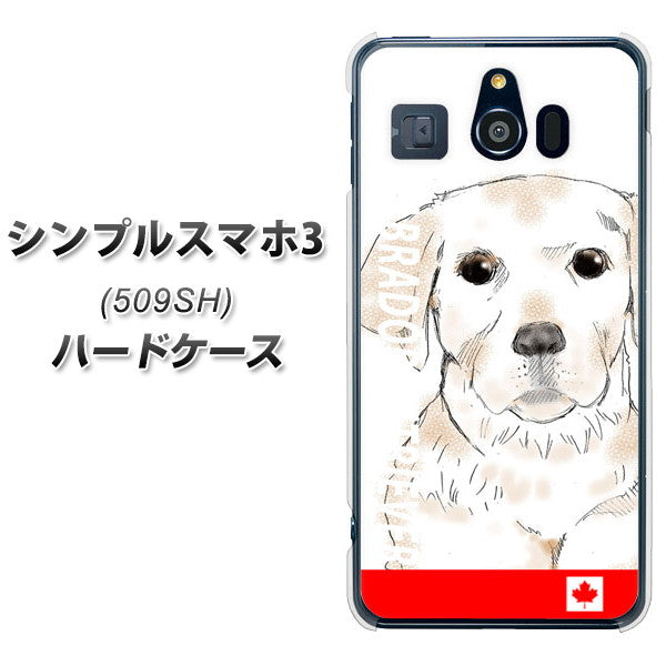 シンプルスマホ3 509SH SoftBank YD821 ラブラドールレトリバー02 ハードケース 背面印刷
