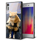 softbank エクスペリアXZ 601SO 強化ガラス＆TPUスマホケース ガラプリ【595 にゃんとサイクル】