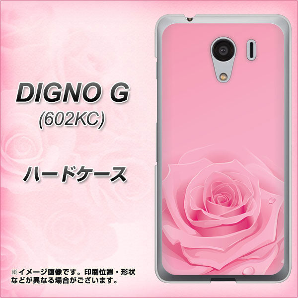 DIGNO G 602KC SoftBank 401 ピンクのバラ ハードケース 背面印刷