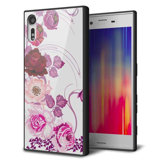 Xperia XZs 602SO SoftBank 強化ガラス＆TPUスマホケース ガラプリ【116 ６月のバラ】