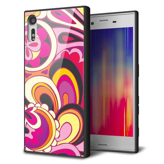 Xperia XZs 602SO SoftBank 強化ガラス＆TPUスマホケース ガラプリ【586 ブローアップカラー】
