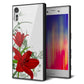 Xperia XZs 602SO SoftBank 強化ガラス＆TPUスマホケース ガラプリ【SC850 ユリ（レッド）】