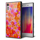 Xperia XZs 602SO SoftBank 強化ガラス＆TPUスマホケース ガラプリ【SC871 リバティプリント フルールドパルファン（レッド）】