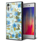 Xperia XZs 602SO SoftBank 強化ガラス＆TPUスマホケース ガラプリ【SC883 ハワイアンアロハレトロ（ブルー）】