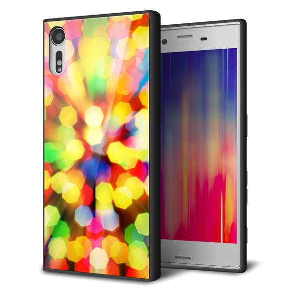Xperia XZs 602SO SoftBank 強化ガラス＆TPUスマホケース ガラプリ【VA874 未来へのワープ】