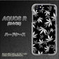 SoftBank アクオスR 605SH 高画質仕上げ 背面印刷 ハードケース【064 モノトーン大麻ブラック】