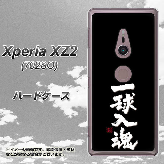 Xperia XZ2 702SO SoftBank OE806 一球入魂 ブラック ハードケース 背面印刷