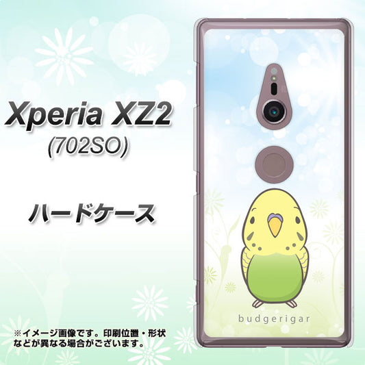 Xperia XZ2 702SO SoftBank SC838 セキセイインコ グリーン ハードケース 背面印刷