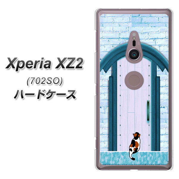 Xperia XZ2 702SO SoftBank YA953 石ドア03 素材クリア ハードケース 背面印刷