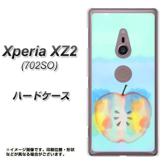 Xperia XZ2 702SO SoftBank YJ181 りんご 水彩181 ハードケース 背面印刷