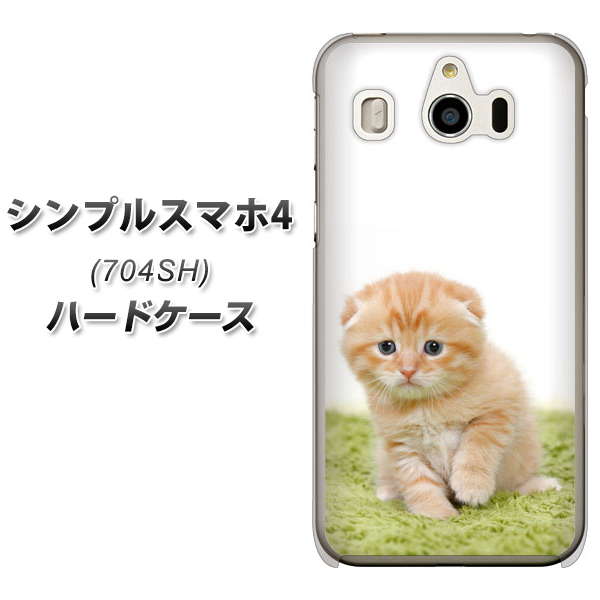 シンプルスマホ4 704SH SoftBank VA802 ネコこっそり ハードケース 背面印刷