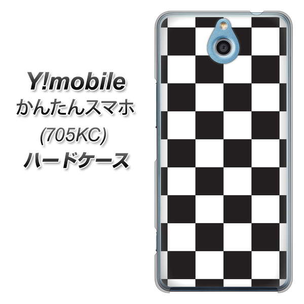 かんたんスマホ 705KC Y!mobile 151 フラッグチェック ハードケース 背面印刷