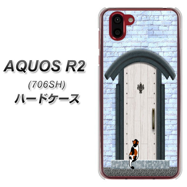 AQUOS R2 706SH SoftBank YA951 石ドア01 ハードケース 背面印刷
