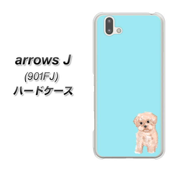 arrows J 901FJ Y!mobile YJ062 トイプードルアプリコット（ブルー） ハードケース 背面印刷